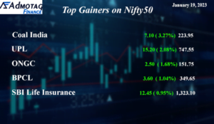 Top Gainers on Nifty 50, January 19, 2023.