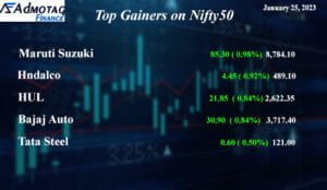 Top Gainers on Nifty 50 on January 25, 2023.
